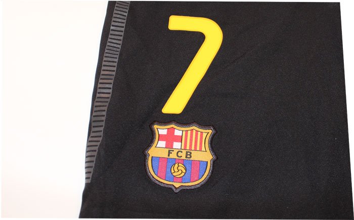 Barcelona away shorts black number 7 details