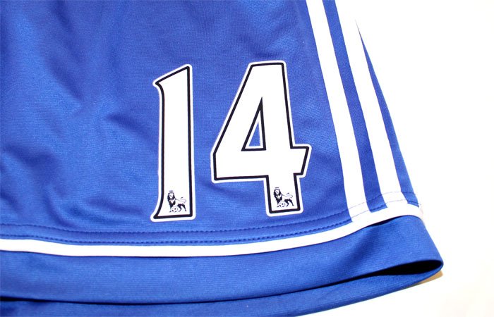 chelsea home shorts 13-14 number 14 details
