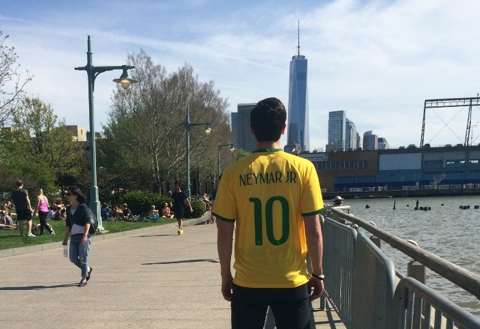 Brazil home jersey Freedom Tower NYC