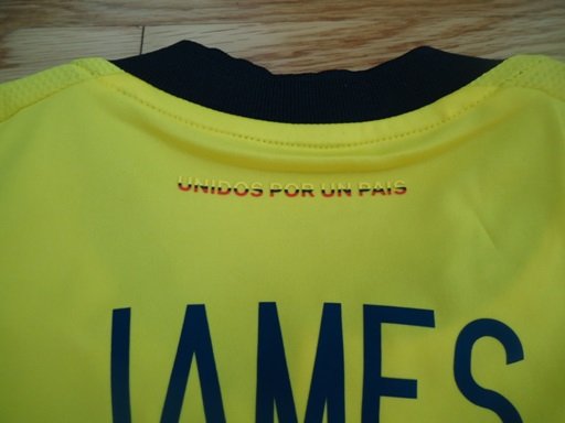 Colombia home jersey neck details