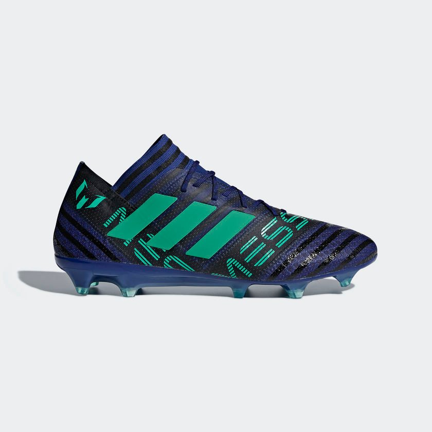 Messi cleats 3 stripes green